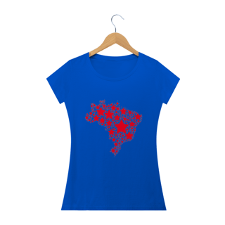 Nome do produto T-shirt Baby Look Brasil: Estrelas da Democracia