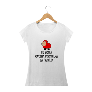 Nome do produto T-shirt Baby Look Ovelha Vermelha