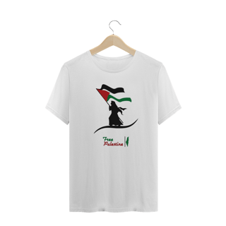 Nome do produto T-shirt Plus Size Free Palestine