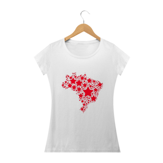 Nome do produto T-shirt Baby Look Brasil: Estrelas da Democracia