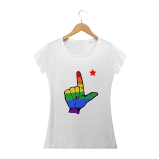 Nome do produto T-shirt Baby Look Faz o L com ORGULHO