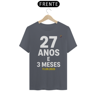 Nome do produto T-shirt Tradicional 27 ANOS E 3 MESES