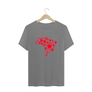 Nome do produto T-shirt Plus Size Brasil: Estrelas da Democracia