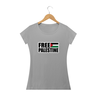 Nome do produto T-shirt Baby Look Free Palestine