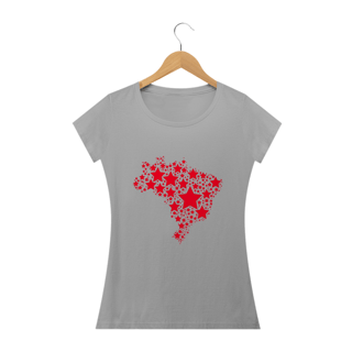 Nome do produto T-shirt Baby Look Brasil: Estrelas da Democracia