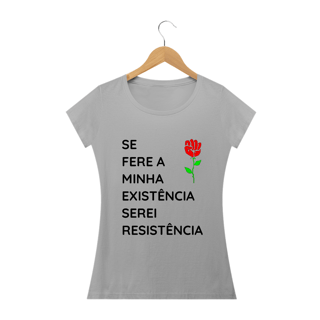 Nome do produto T-shirt Baby Look Serei Resistência