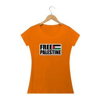 Nome do produto T-shirt Baby Look Free Palestine