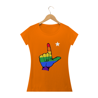 Nome do produto T-shirt Baby Look Faz o L com ORGULHO!