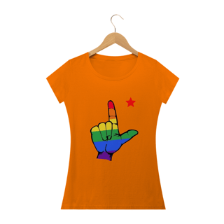 Nome do produto T-shirt Baby Look Faz o L com ORGULHO