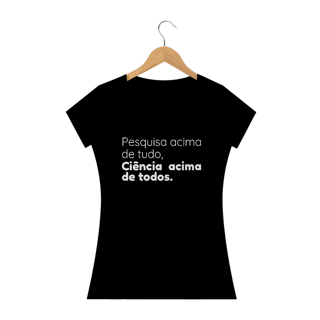 Nome do produto T-shirt Baby Look Ciência