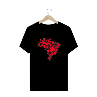 Nome do produto T-shirt Plus Size Brasil: Estrelas da Democracia