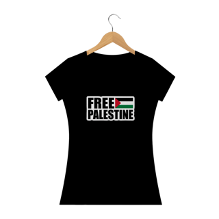 Nome do produto T-shirt Baby Look Free Palestine