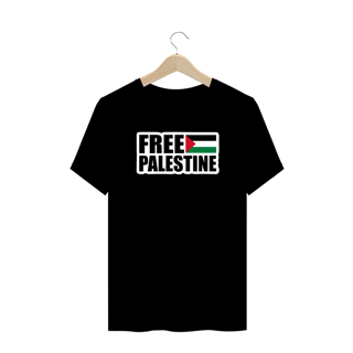 Nome do produto T-shirt Plus Size Free Palestine
