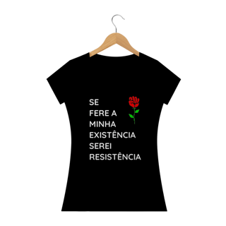 Nome do produto T-shirt Baby Look Serei Resistência