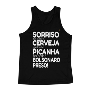 Nome do produto Regata UNISSEX Bolsonaro Preso!