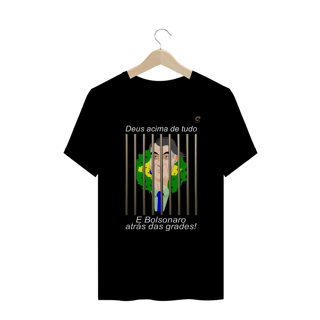 Nome do produto T-shirt Plus Size Bolsonaro atrás das grades!