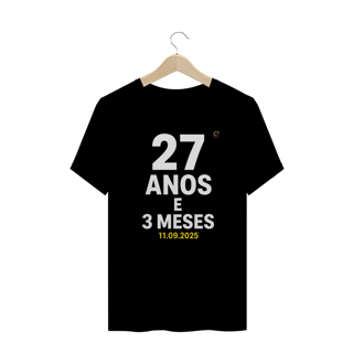 Nome do produto T-shirt Plus Size 27 ANOS E 3 MESES