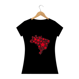 Nome do produto T-shirt Baby Look Brasil: Estrelas da Democracia