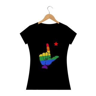 Nome do produto T-shirt Baby Look Faz o L com ORGULHO