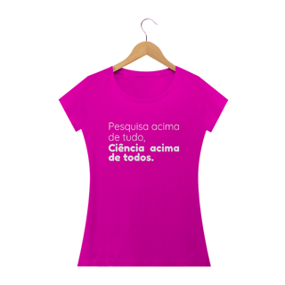 Nome do produto T-shirt Baby Look Ciência