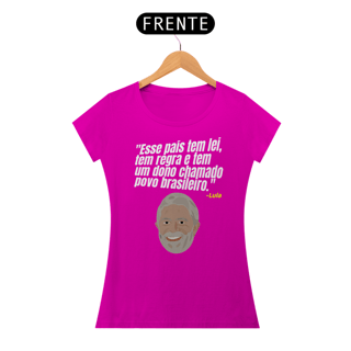 Nome do produto T-shirt Baby Look LULA: Brasil Soberano