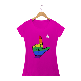 Nome do produto T-shirt Baby Look Faz o L com ORGULHO!