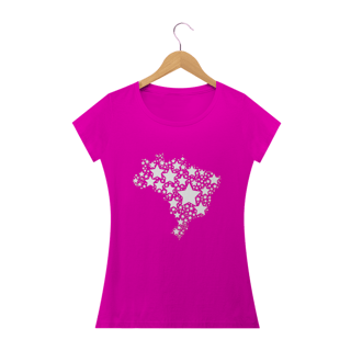 Nome do produto T-shirt Baby Look Brasil: Estrelas da Democracia