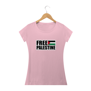 Nome do produto T-shirt Baby Look Free Palestine