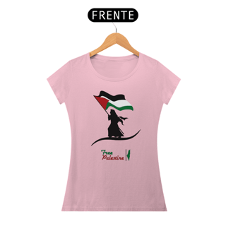 Nome do produto T-shirt Baby Look Free  Palestine