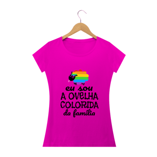Nome do produto T-shirt Baby Look Ovelha Colorida