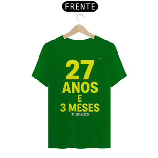 Nome do produto T-shirt Tradicional 27 ANOS E 3 MESES