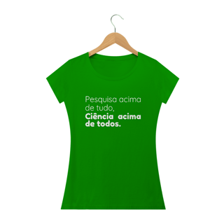 Nome do produto T-shirt Baby Look Ciência