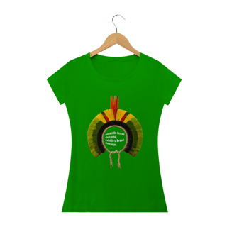 Nome do produto T-shirt Baby Look Brasil do cocar