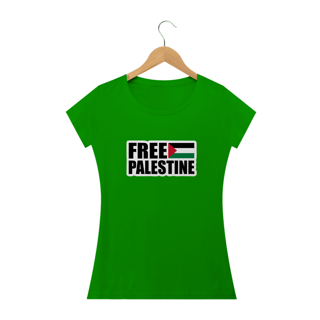 Nome do produto T-shirt Baby Look Free Palestine