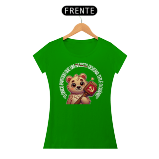 Nome do produto T-shirt Baby Look crânio partido