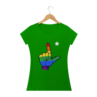 Nome do produto T-shirt Baby Look Faz o L com ORGULHO!