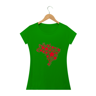 Nome do produto T-shirt Baby Look Brasil: Estrelas da Democracia