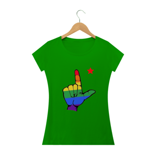 Nome do produto T-shirt Baby Look Faz o L com ORGULHO
