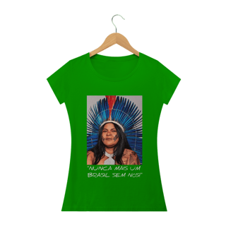 Nome do produto T-shirt Baby Look Sônia Guajajara