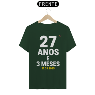 Nome do produto T-shirt Tradicional 27 ANOS E 3 MESES