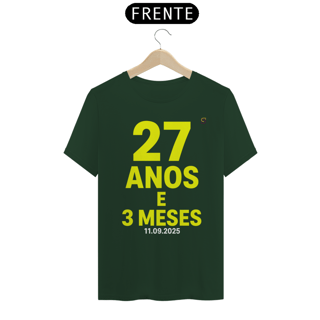 Nome do produto T-shirt Tradicional 27 ANOS E 3 MESES
