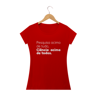 Nome do produto T-shirt Baby Look Ciência