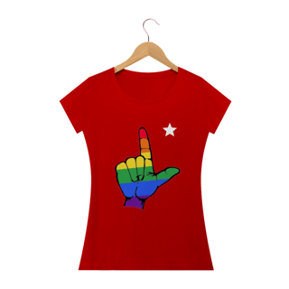 Nome do produto T-shirt Baby Look Faz o L com ORGULHO!