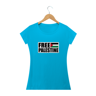 Nome do produto T-shirt Baby Look Free Palestine