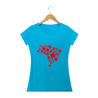 Nome do produto T-shirt Baby Look Brasil: Estrelas da Democracia