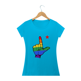 Nome do produto T-shirt Baby Look Faz o L com ORGULHO
