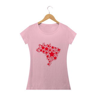 Nome do produto T-shirt Baby Look Brasil: Estrelas da Democracia