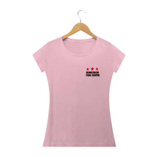 Nome do produto T-shirt Baby Look Democracia