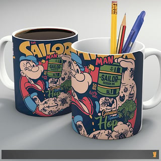 CANECA SIAMESE POPEYE SAILOR MAN