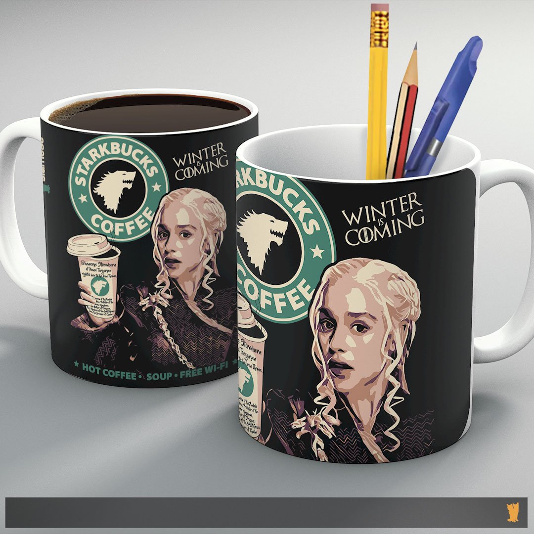 Nome do produto: CANECA SIAMESE GAME OF THRONES STARKBUCKS